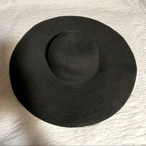 Straw floppy beach hat
